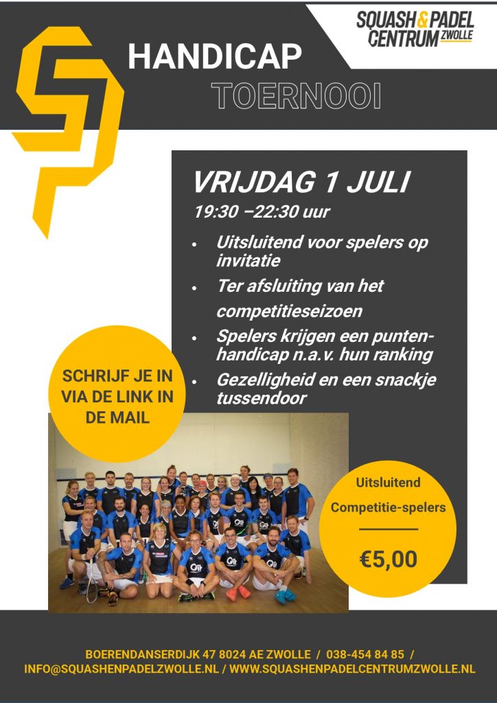 Handicap Toernooi - Poster